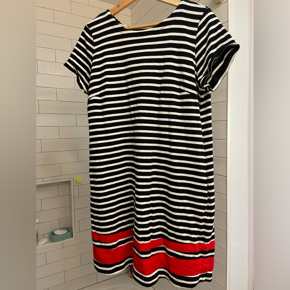 A-line striped dress